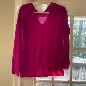 Pink VINCE v-neck sweater (small)